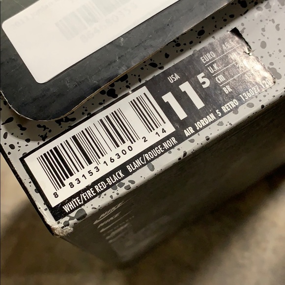 2013 JORDAN RETRO 5 FIRE RED 11.5 (USED) - Picture 6 of 6